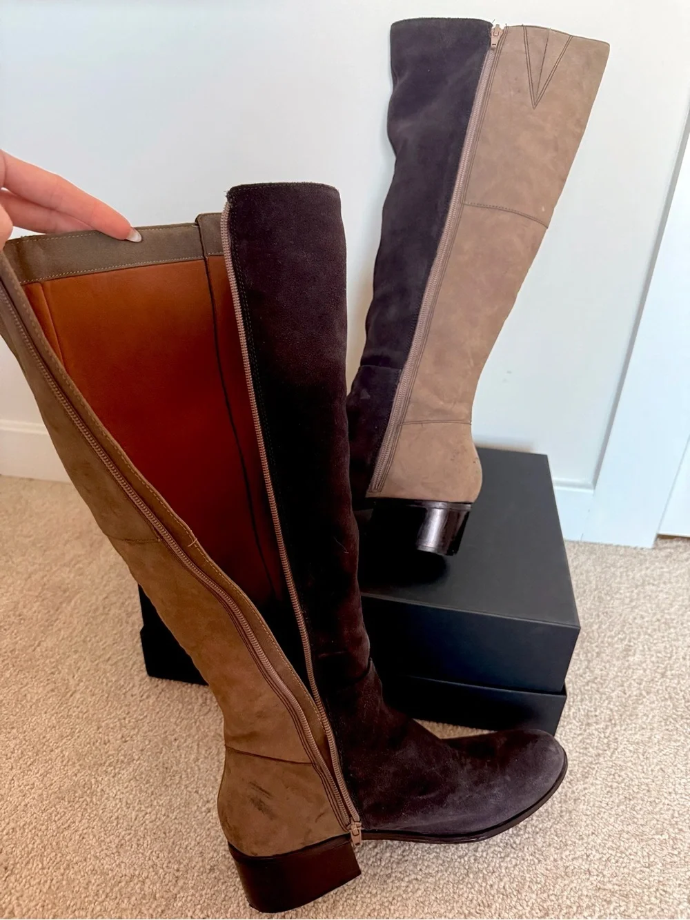 Rockport TruTech Super Comfortable Padded Two-Tone Knee-High Boots